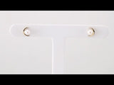 14K Yellow Gold Cultured White Freshwater Pearl Earrings