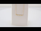 14K Yellow Leaf Bar 16-18" Necklace