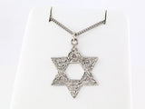 Sterling Silver  25.2x22.7 mm Star of David 18" Necklace