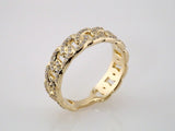 14K Yellow 1/4 CTW Natural Diamond Stackable Link Ring