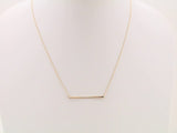 14K Yellow Straight Bar 16-18" Necklace