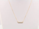 14K Yellow Gold 1/5 CTW Natural Diamond Bar 16-18" Necklace