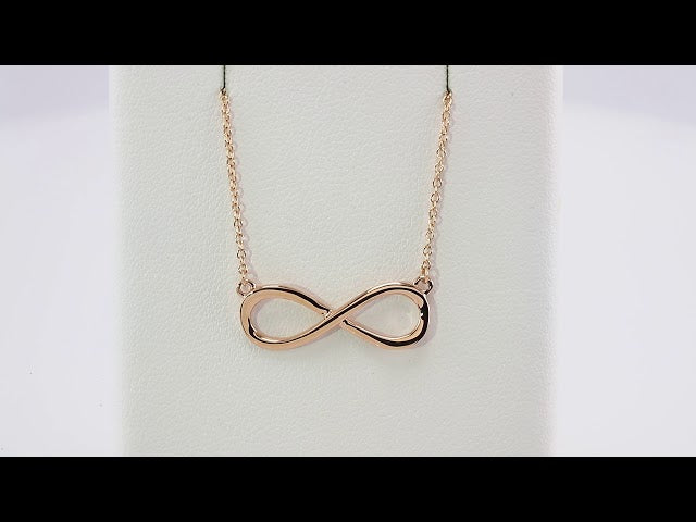 14K Rose Infinity-Inspired 16-18" Necklace