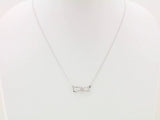 14K White Gold 1/8 CTW Natural Diamond Infinity-Inspired 18" Necklace 