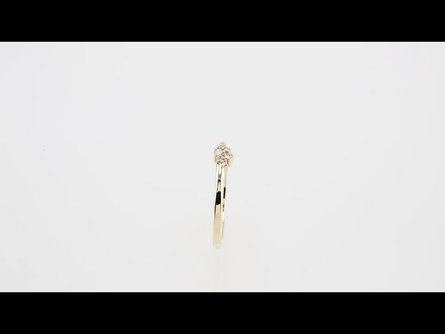 14K Yellow Gold .04 CTW Rose-Cut & Faceted Natural Diamond Stackable Ring