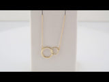 14K Yellow Gold Interlocking Circle 16-18" Necklace