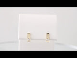 14K Yellow Gold .06 CTW Natural Diamond Bar Earrings