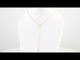 14K Yellow Gold 1/5 CTW Natural Diamond Bar 15-17" Y Necklace