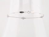 14K White Gold 1/3 CTW Lab-Grown Diamond Bezel-Set Station 7" Bracelet