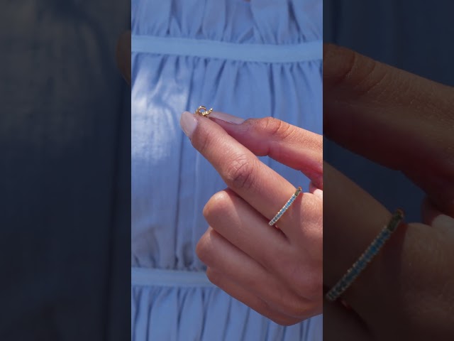 14K Yellow Gold Natural London Blue Topaz & 1/10 CTW Natural Diamond Sun Charm/Pendant