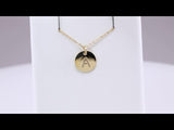 14K Yellow Gold Initial A 16-18" Necklace