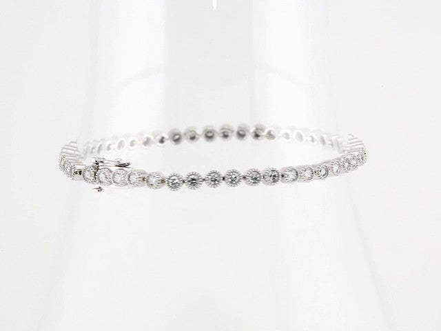 14K White Gold 2 CTW Natural Diamond Line 7 1/4" Bracelet