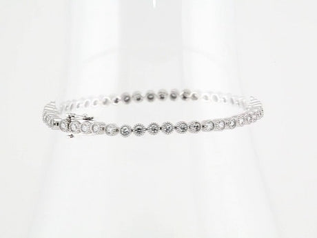 14K White Gold 2 CTW Natural Diamond Line 7 1/4" Bracelet