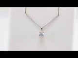Sterling Silver 4 mm Imitation Diamond 16-18" Necklace