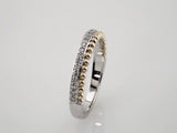 14K White/Yellow 1/5 CTW Natural Diamond Beaded Ring
