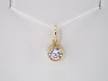 14K Yellow Gold Posh Mommy® Imitation Diamond Charm/Pendant