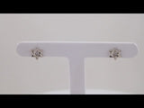 14K White Star of David Earrings