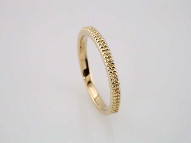 14K Yellow Stackable Bead Ring