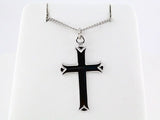 Sterling Silver 27x18 mm Cross 18" Necklace