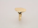 14K Yellow Gold Oval Signet Ring
