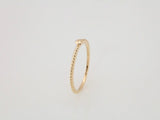 14K Yellow Heart Rope Ring