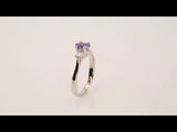 14K White Natural Tanzanite & 1/6 CTW Natural Diamond Ring