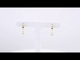 14K Yellow Gold .0075 CTW Natural Diamond Star Hinged Hoop Earrings