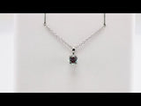 14K White 6 mm Lab-Grown Alexandrite 16-18" Necklace