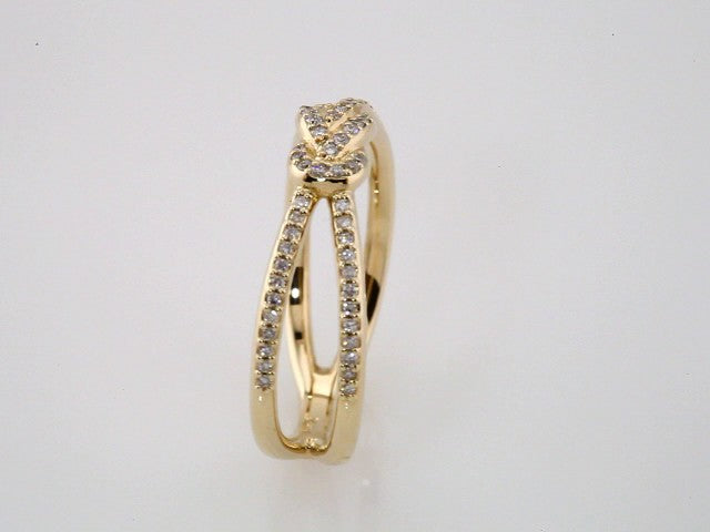 14K Yellow 1/5 CTW Natural Diamond Knot Ring