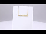 14K Yellow Gold Family is Forever Bar 16" Necklace