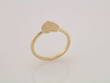 14K Yellow Gold Be Posh® Engravable Heart Signet Ring 