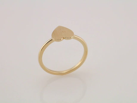 14K Yellow Gold Be Posh® Engravable Heart Signet Ring 