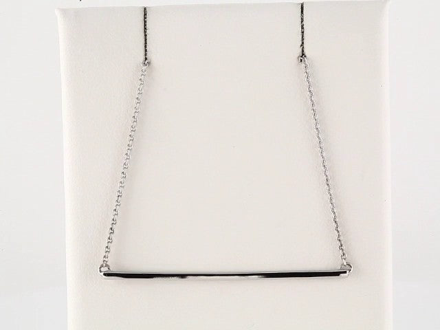 Sterling Silver Straight Bar 16-18" Necklace