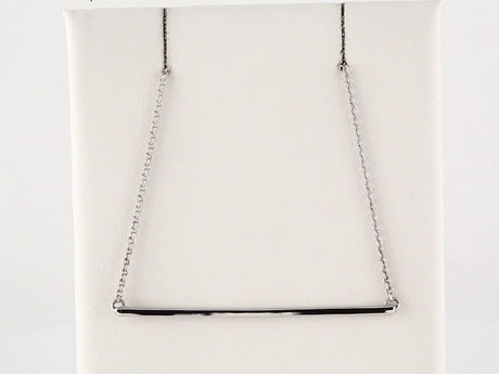 Sterling Silver Straight Bar 16-18" Necklace