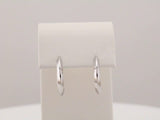 Sterling Silver Knife-Edge Tube 15 mm Hoop Earrings